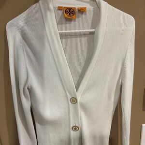 Tory Burch White Cardigan
